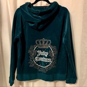 Juicy Couture Vintage 90s Velour Hoodie Jacket XL!